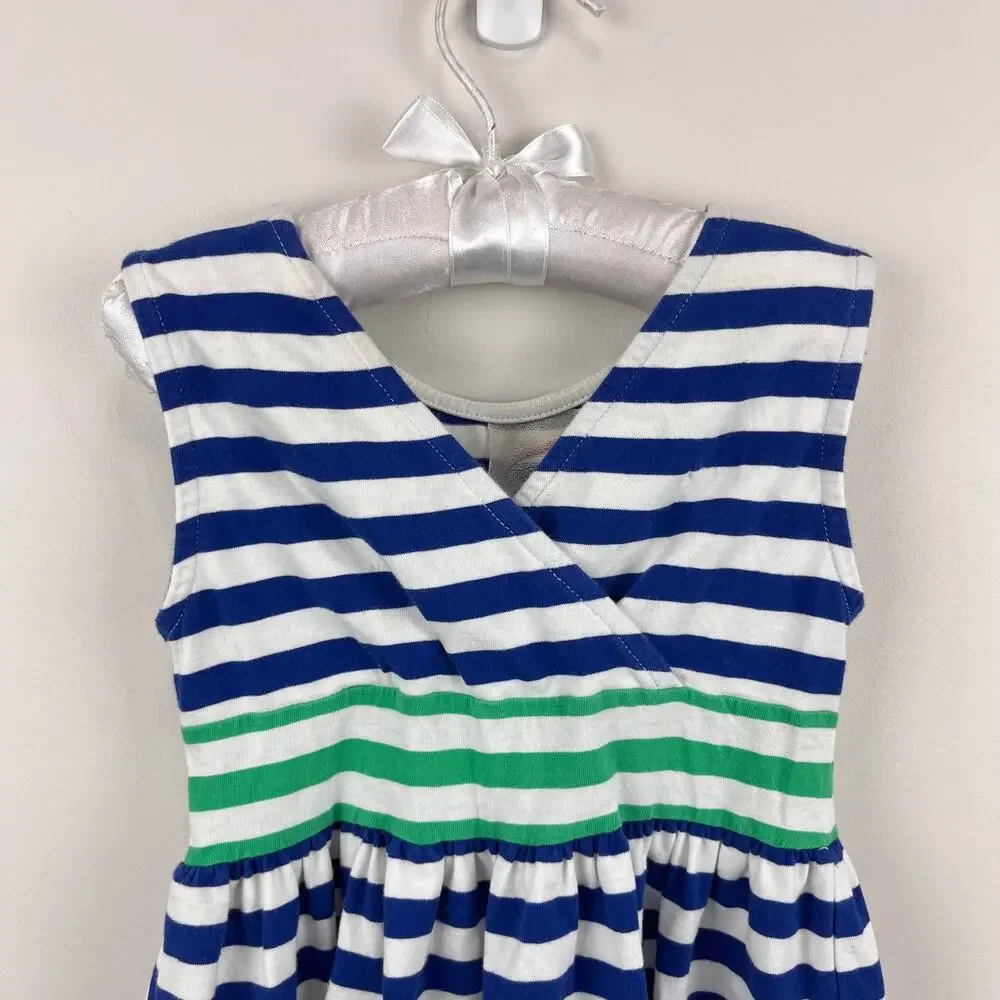 Florence Eiseman Stripe Knit Dress with Flower 4T
